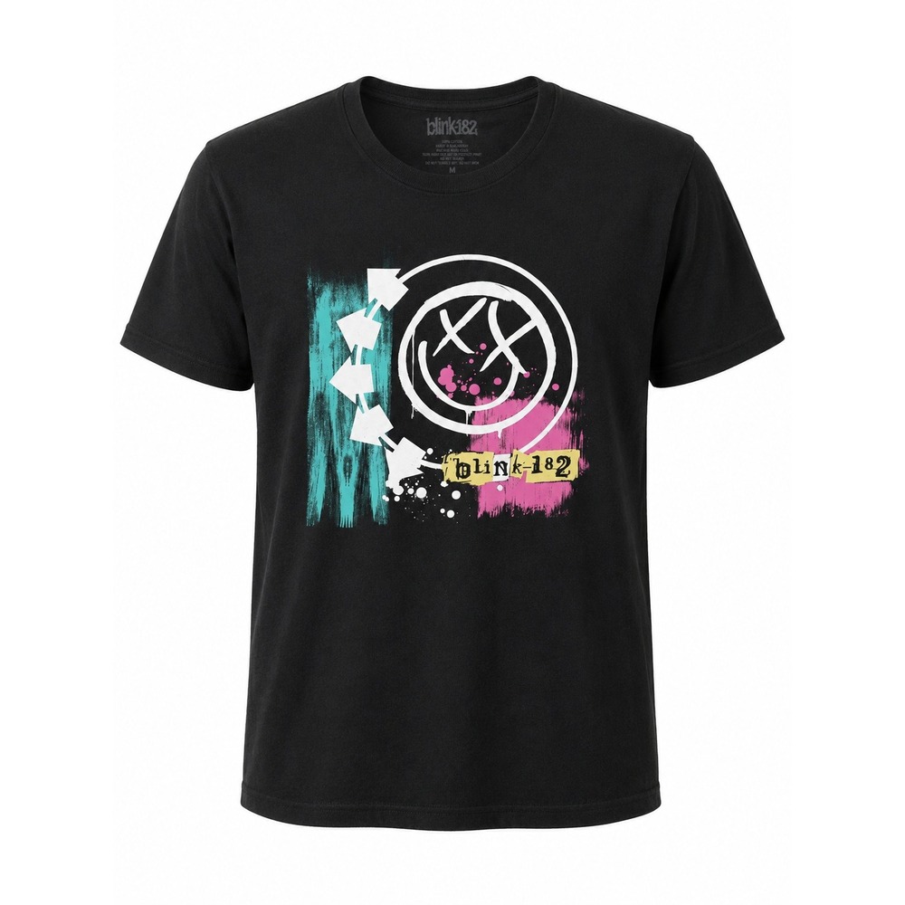 Blink-182 graphic band T-shirt in black, tag size Medium